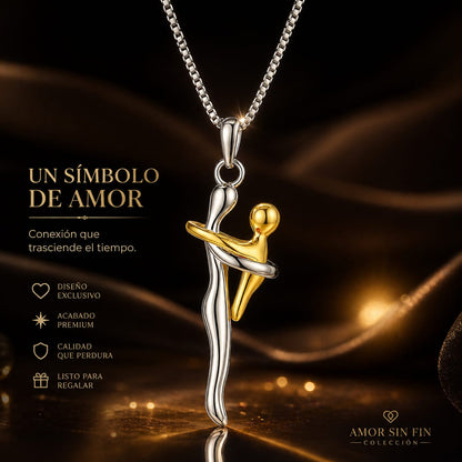 COLLAR MAMÁ E HIJO + CAJA + DEDICATORIA